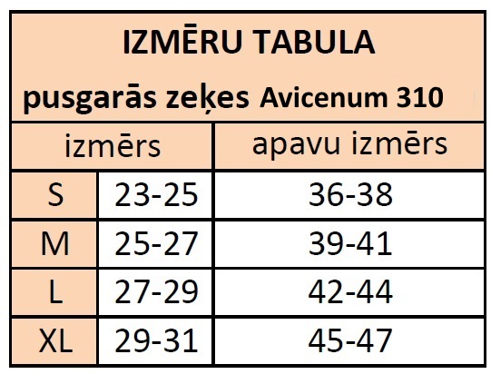 Izmēru tabula