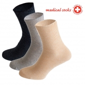 Медицинские носки без резинки с белковыми волокнами хитозана