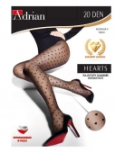 Женские стильные колготки с рисунком 'сердечки' HEARTS 20 den