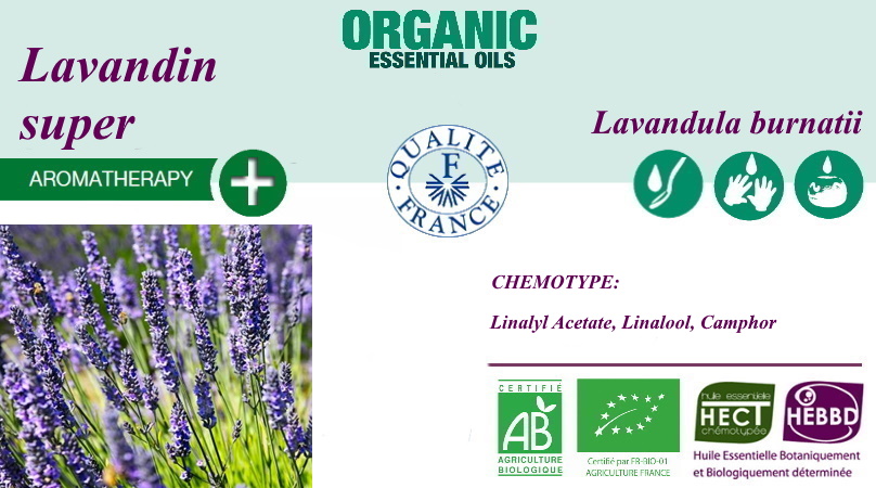 Эфирное масло Лавандин Супер Lavandula burnatii BIO 100% чистое и натуральное