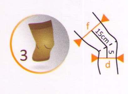Измерение размеров бандажа для колена Avicenum Ortho 360