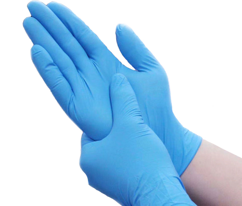 Нитриловые перчатки синие