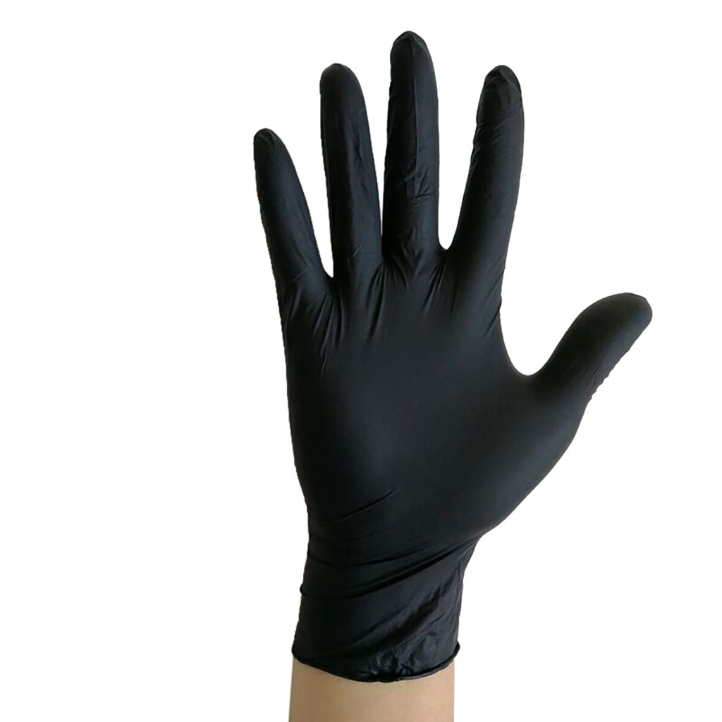 Нитриловые черные перчатки