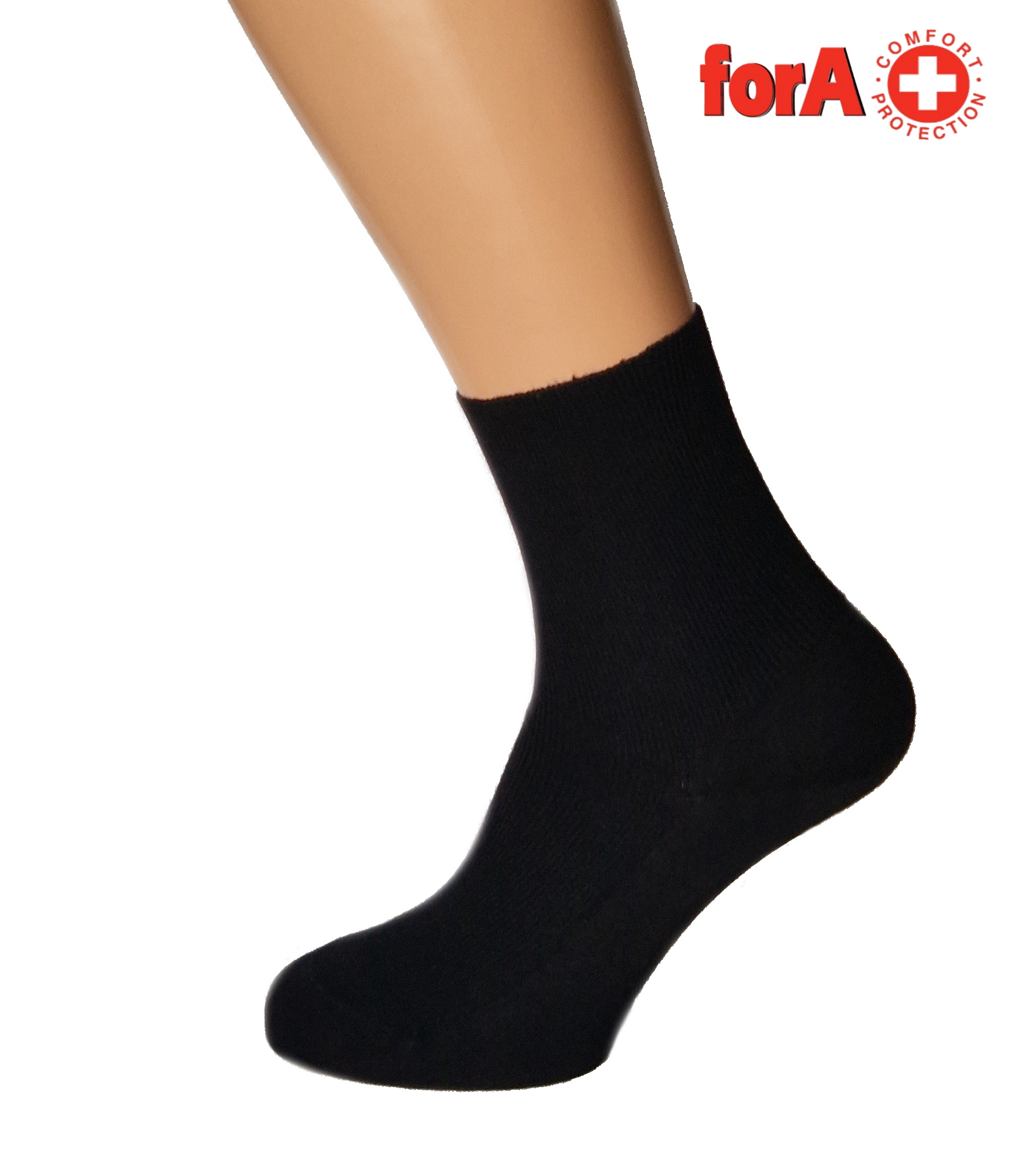 Женские носки без резинки forA черные