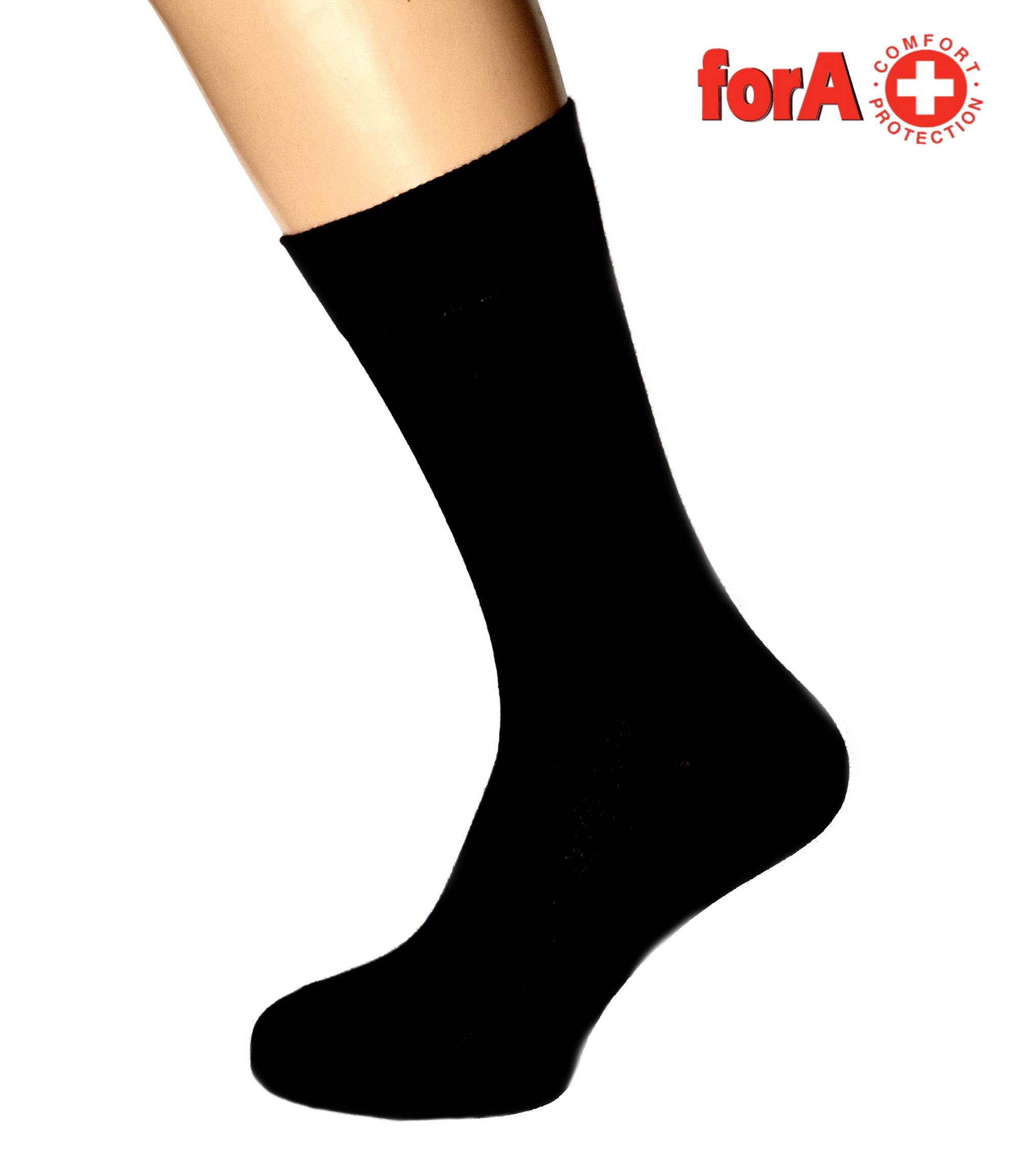 Мужские классические черные носки с лайкрой forA 
