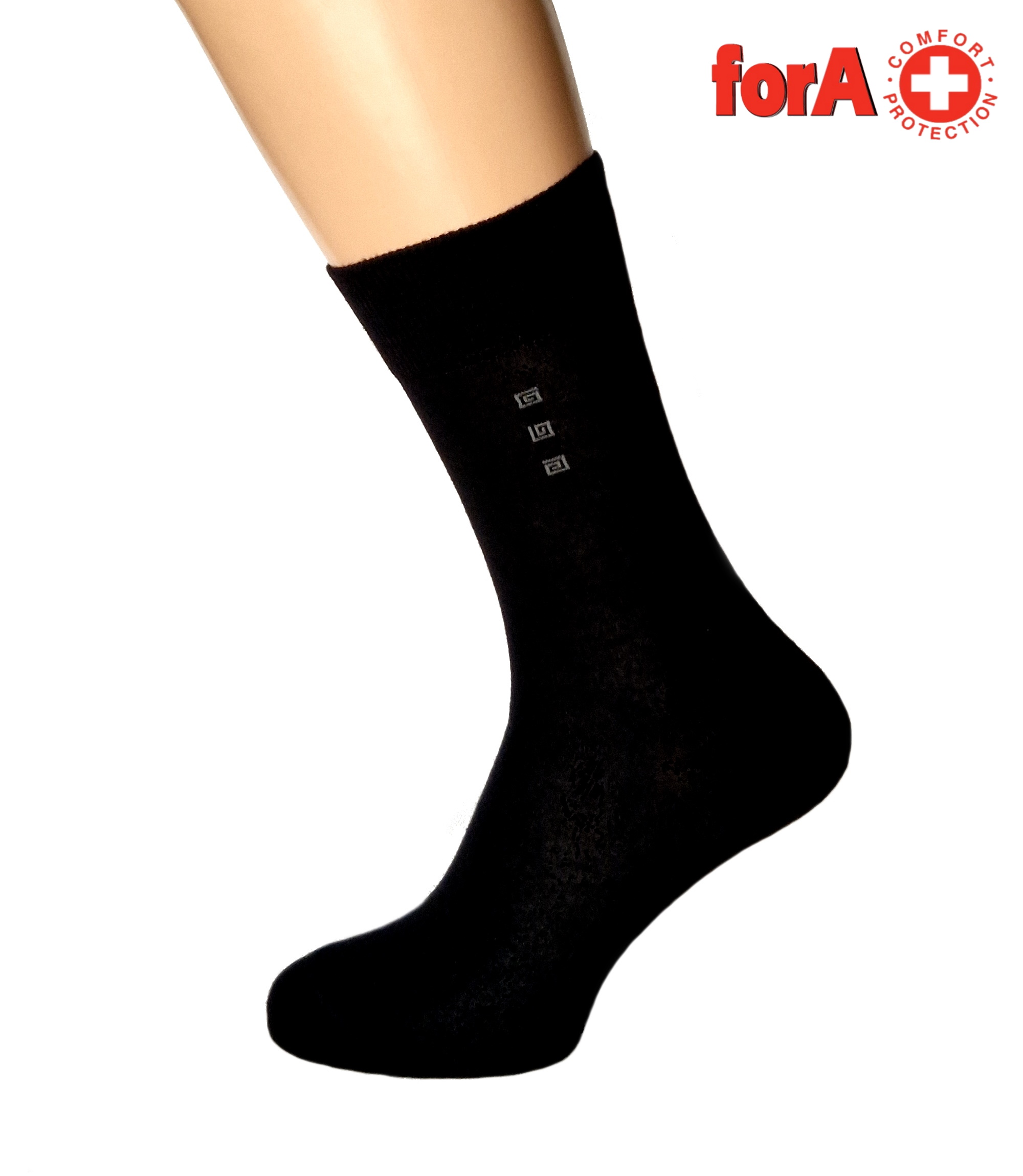 Мужские классические черные носки с рисунком forA